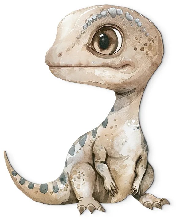 drevko | Detský obraz Okatý dinosaurus 60 x 475 cm