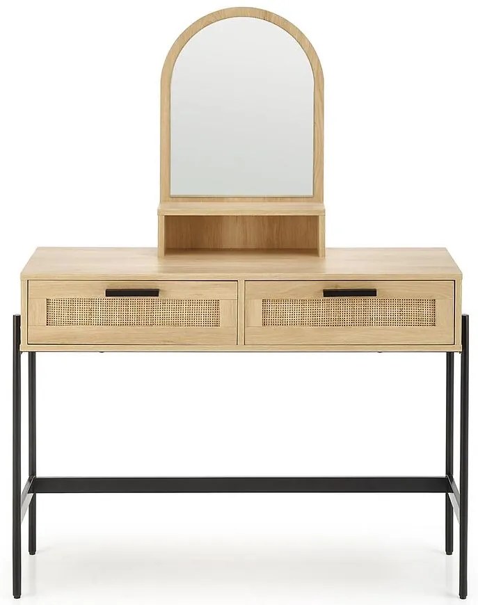 Toaletný stolík Carmen prírodná/čierna