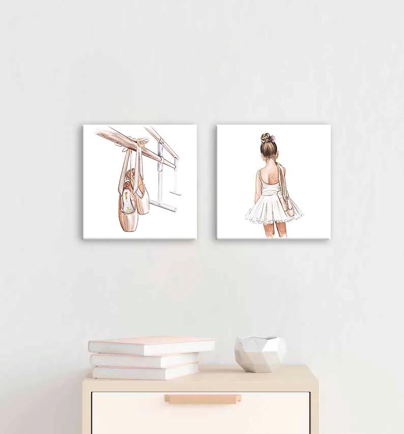 Plagát pre dievčatá - Malá baletka 30x30 cm