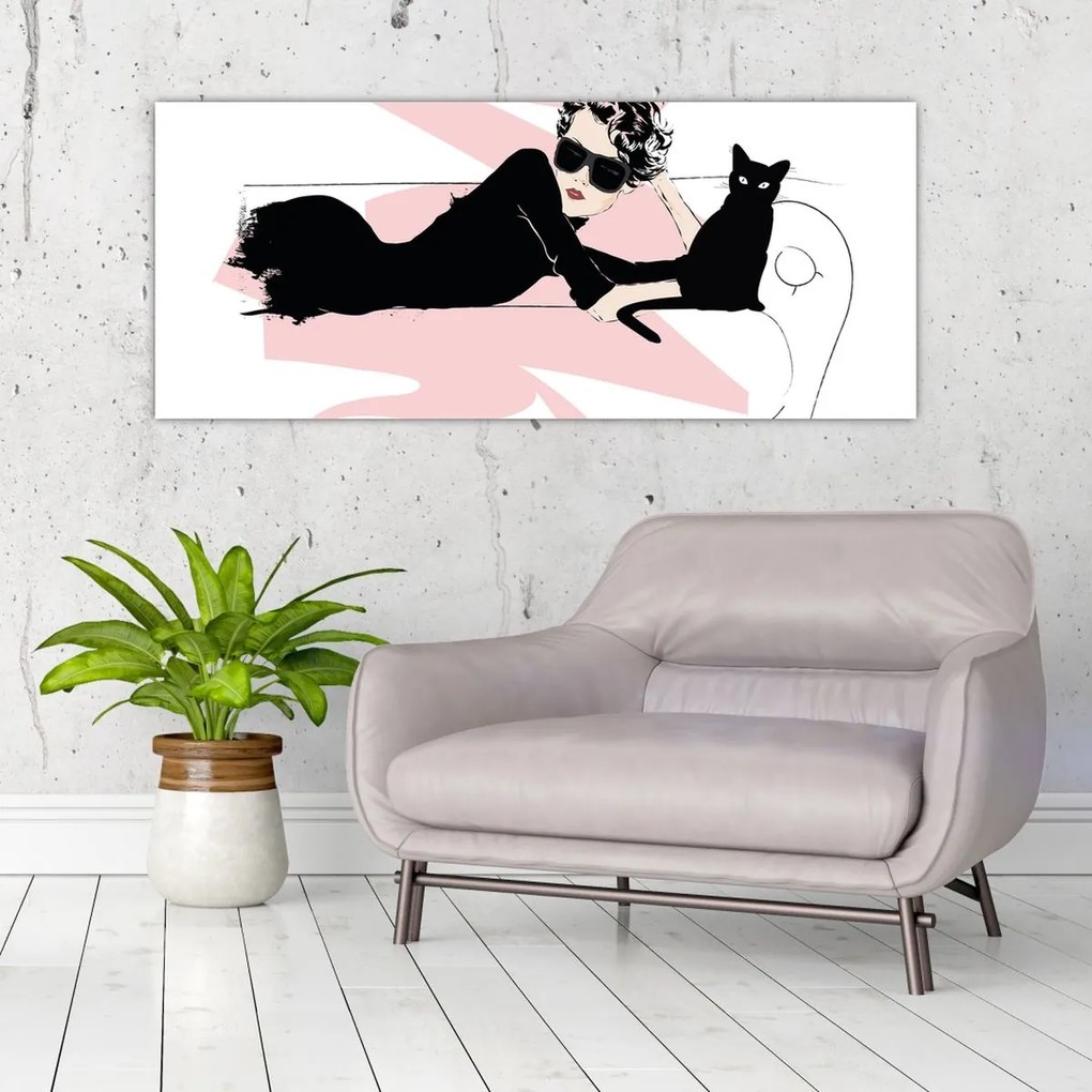 Obraz - Fashion lady (120x50 cm)