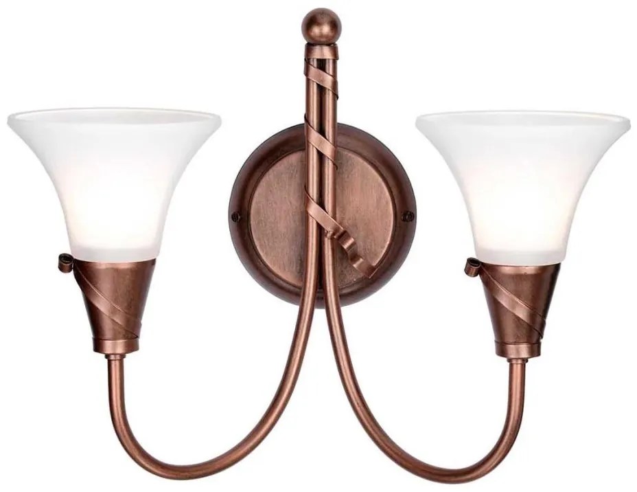 Elstead EM2-COPPER - Nástenné svietidlo EMILY 2xE14/40W/230V
