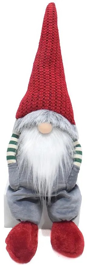 Škriatok červený/šedý 25x20x86 cm