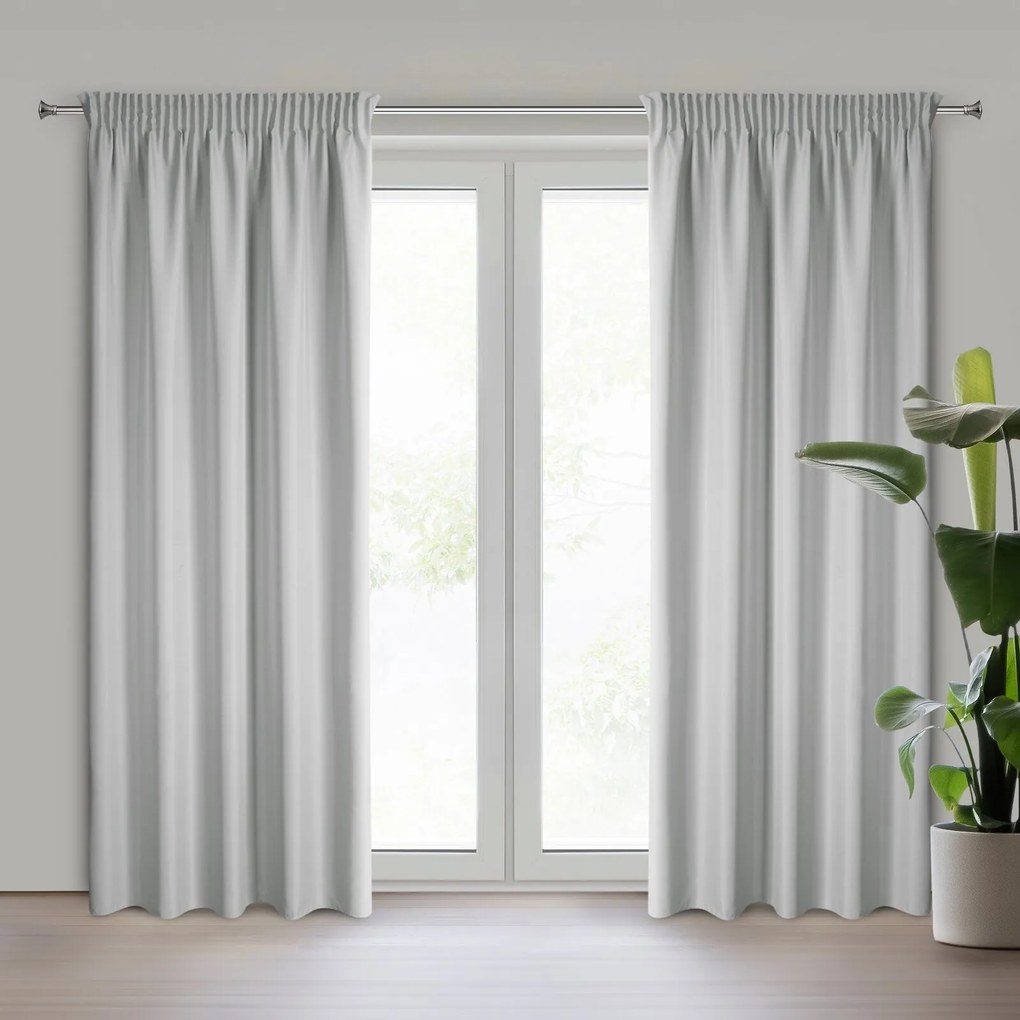 ZÁVES NA PÁSKE RITA 140X270 CM SIVÁ