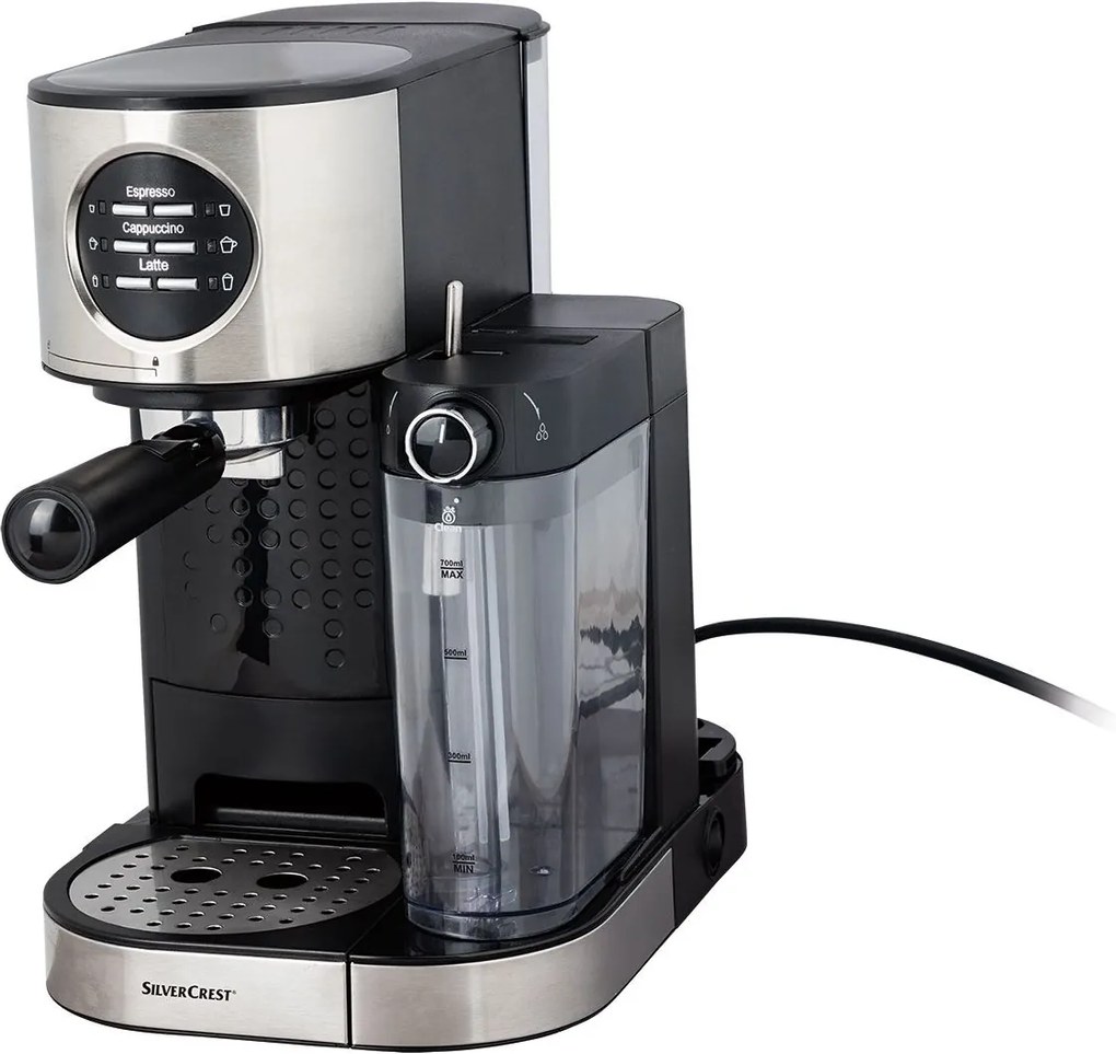 SILVERCREST® Espresso kávovar s napeňovačom mlieka SE (100271697)