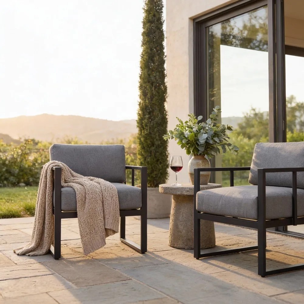 Grafitovosivé záhradné kreslo Bonami Selection Bellisima