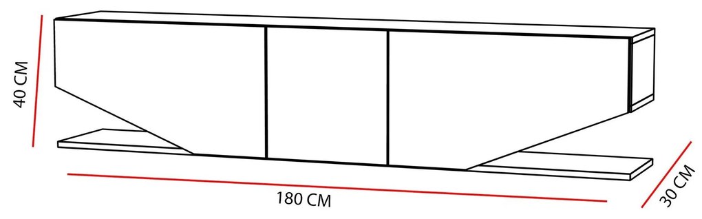 TV stolík/skrinka Ivonne 2 (biela). Akcia -18%. Vlastná spoľahlivá doprava až k Vám domov. 1102189