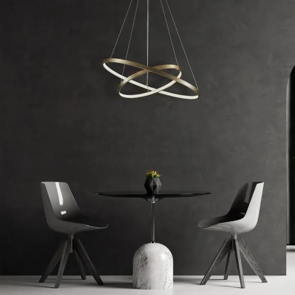 LED Luster na lanku LEA LED/35W/230V 4000K pr. 60 cm zlatá