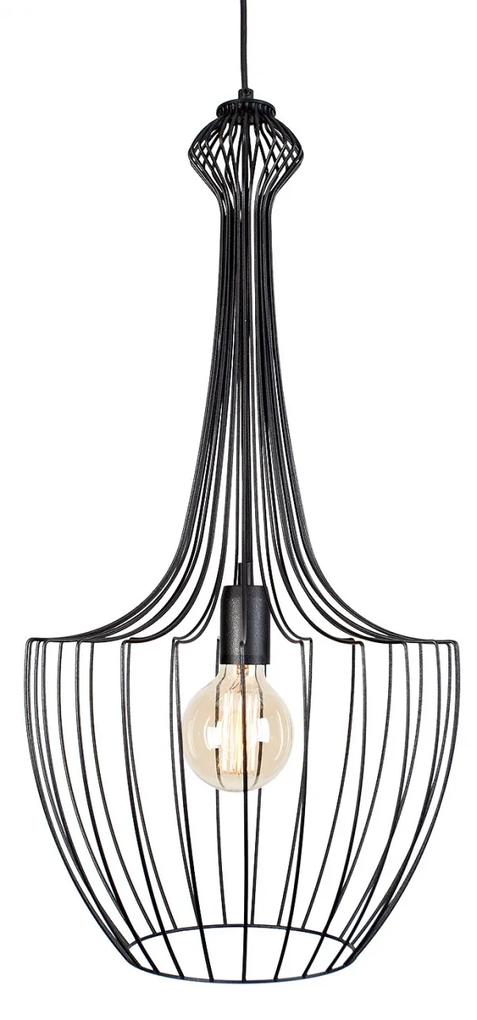 LUKSOR S | luxusná závesná lampa Farba: Čierna