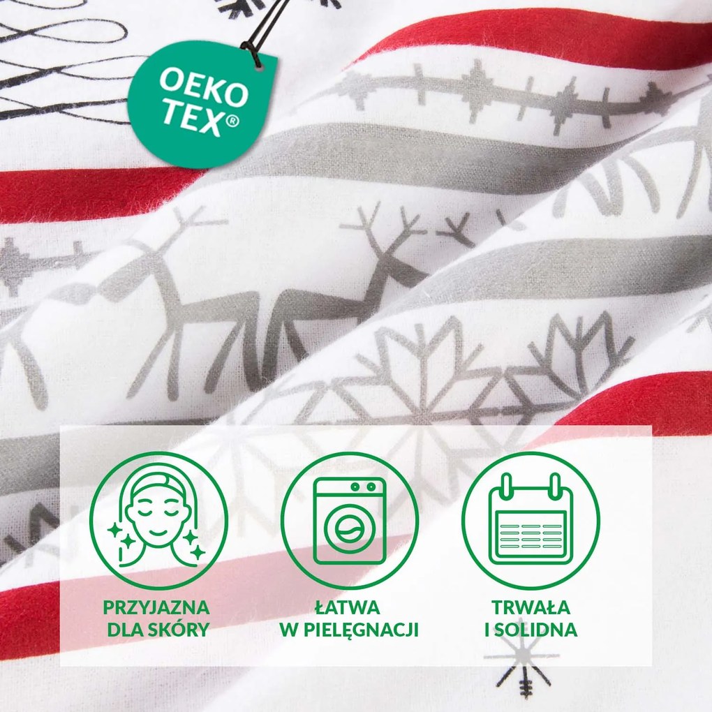 VIANOČNÉ FLANELOVÉ OBLIEČKY FLANELOVE 160X200 CM, 2KS 70X80 CM VZOROVANÉ