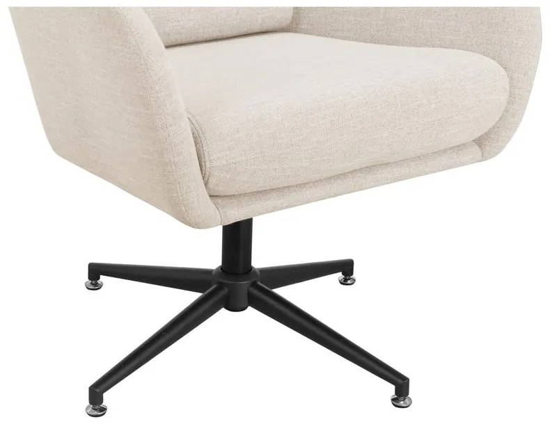 Biele zamatové kreslo ušiak Vanessa – Støraa