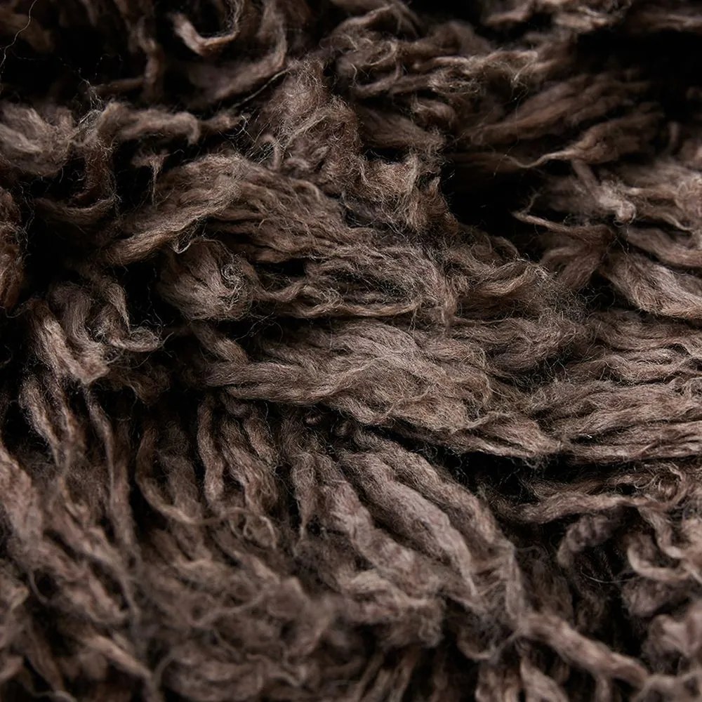 Hnedý nadýchaný vlnený koberec Fluffy rug espresso - 200*300 cm