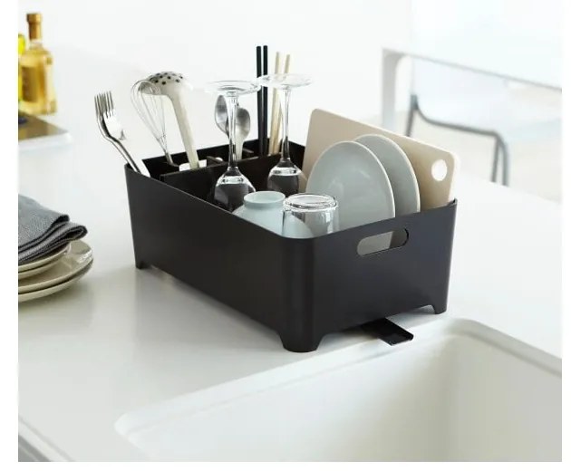 Čierny odkvapkávač na riad YAMAZAKI Tower