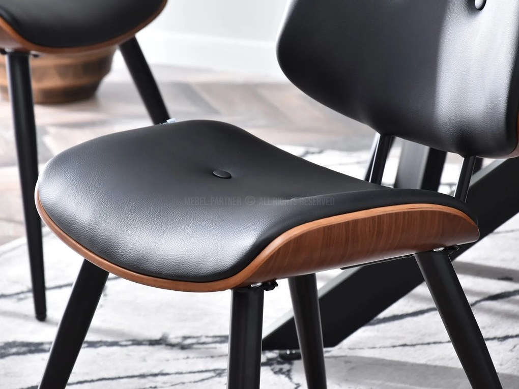 Stolička Grimo (orech + čierna). Akcia -24%. Vlastná spoľahlivá doprava až k Vám domov. 1111069