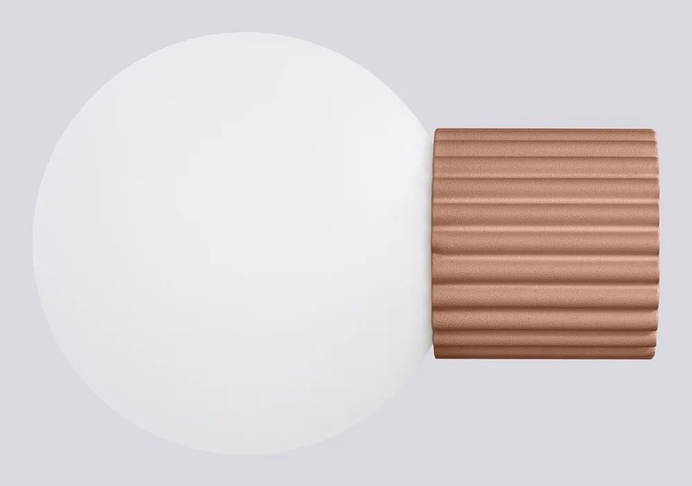 Svetlohnedé nástenné svietidlo ø 12 cm Orbital – Sollux