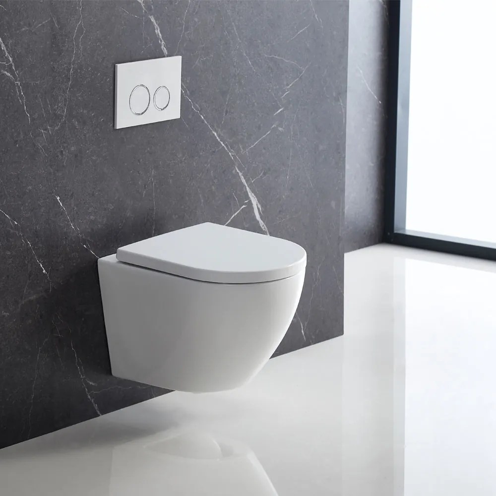 Mereo Mereo, WC závesné kapotované, Smart Flush RIMLESS, 495x360x370, keramické, vr. sedátka CSS115SN, MER-VSD82T2