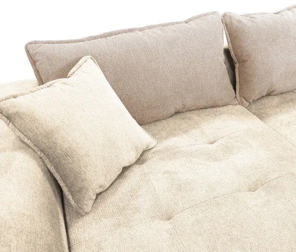 Rozkladacia rohová sedacia súprava s úložným priestorom do L LAGOA ľavá béžová/hnedá