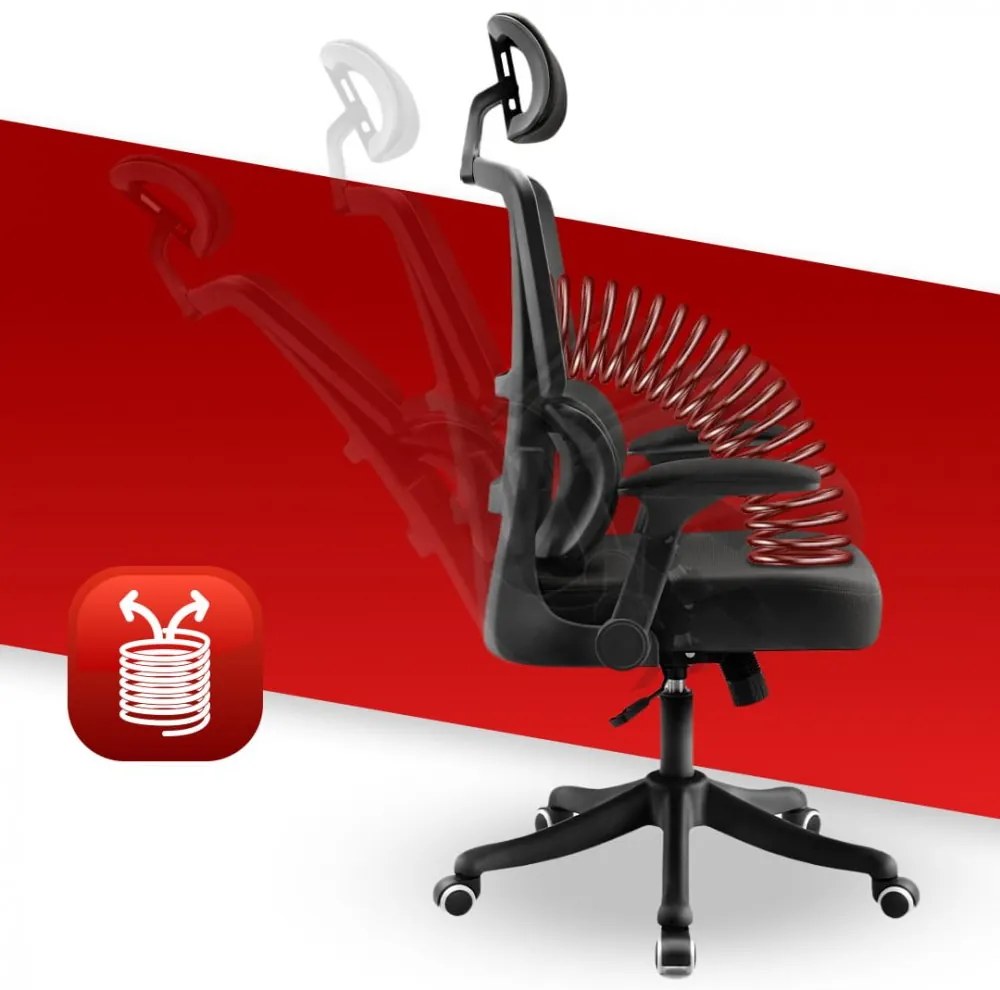 Herné kreslo HC-1011 Black Mesh