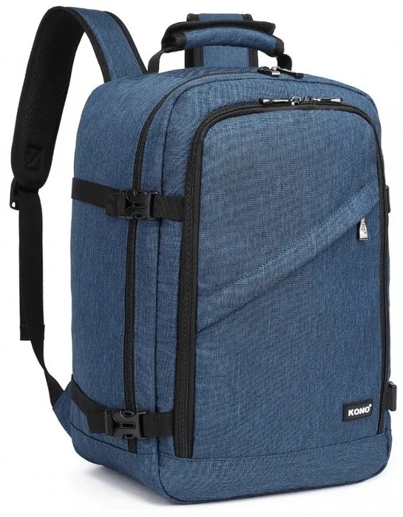 Konofactory Modrý odolný batoh do lietadla "Transporter" - M (35l)