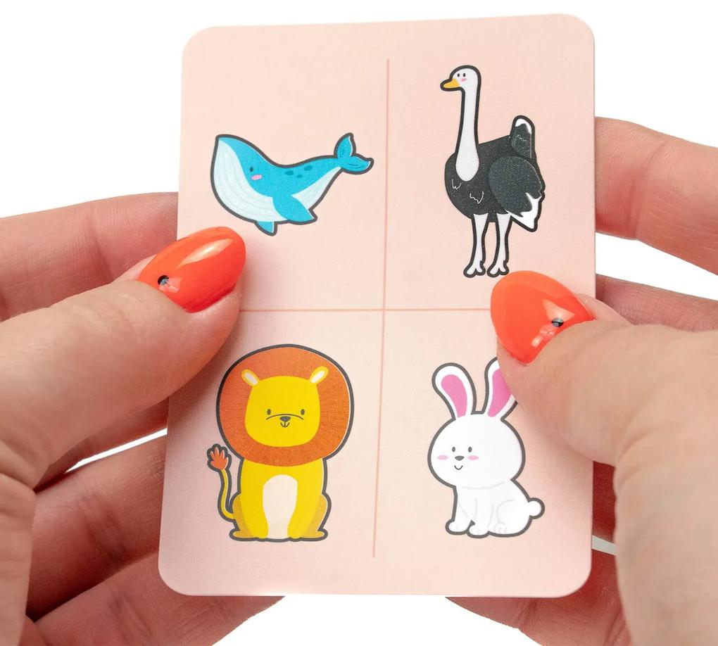 KIK MUDUKO Vzdelávacia kartová hra Touch it! Dotkni sa a hádaj. Zvieratá 5+