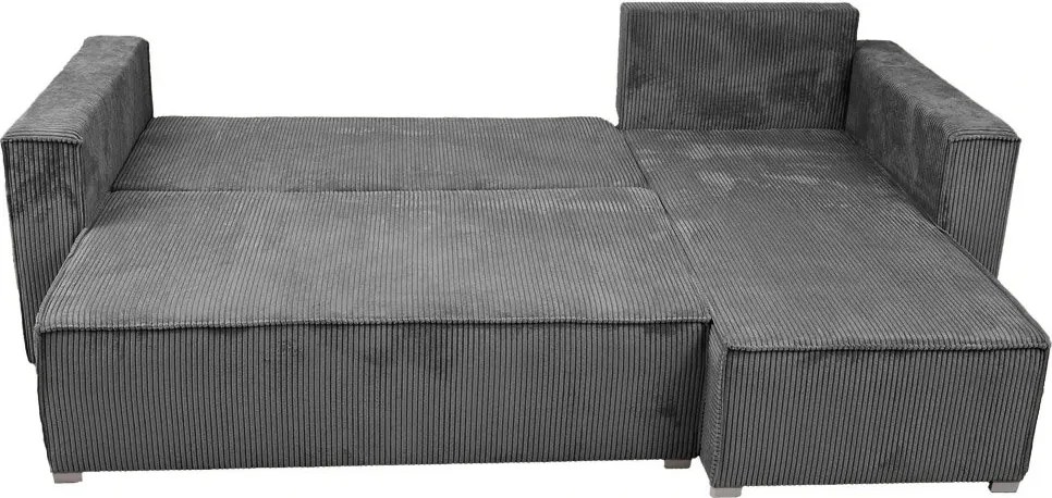 Sivá rohová pohovka SMART COSARO, obojstranná + 2 vankúšiky ZADARMO