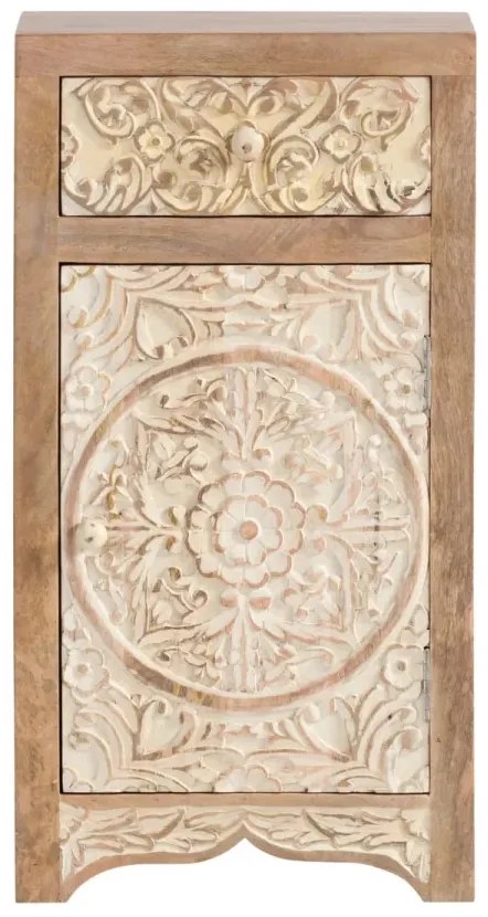 furniture-nabytek.cz - Masivní koupelnová spodní skříňka Delhi z mangového dřeva, lakovaná, hnědá – 43×30×80 cm