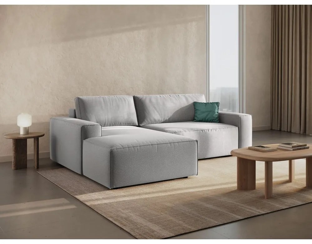 Svetlosivá rozkladacia rohová pohovka (ľavý roh) Jodie – Micadoni Home