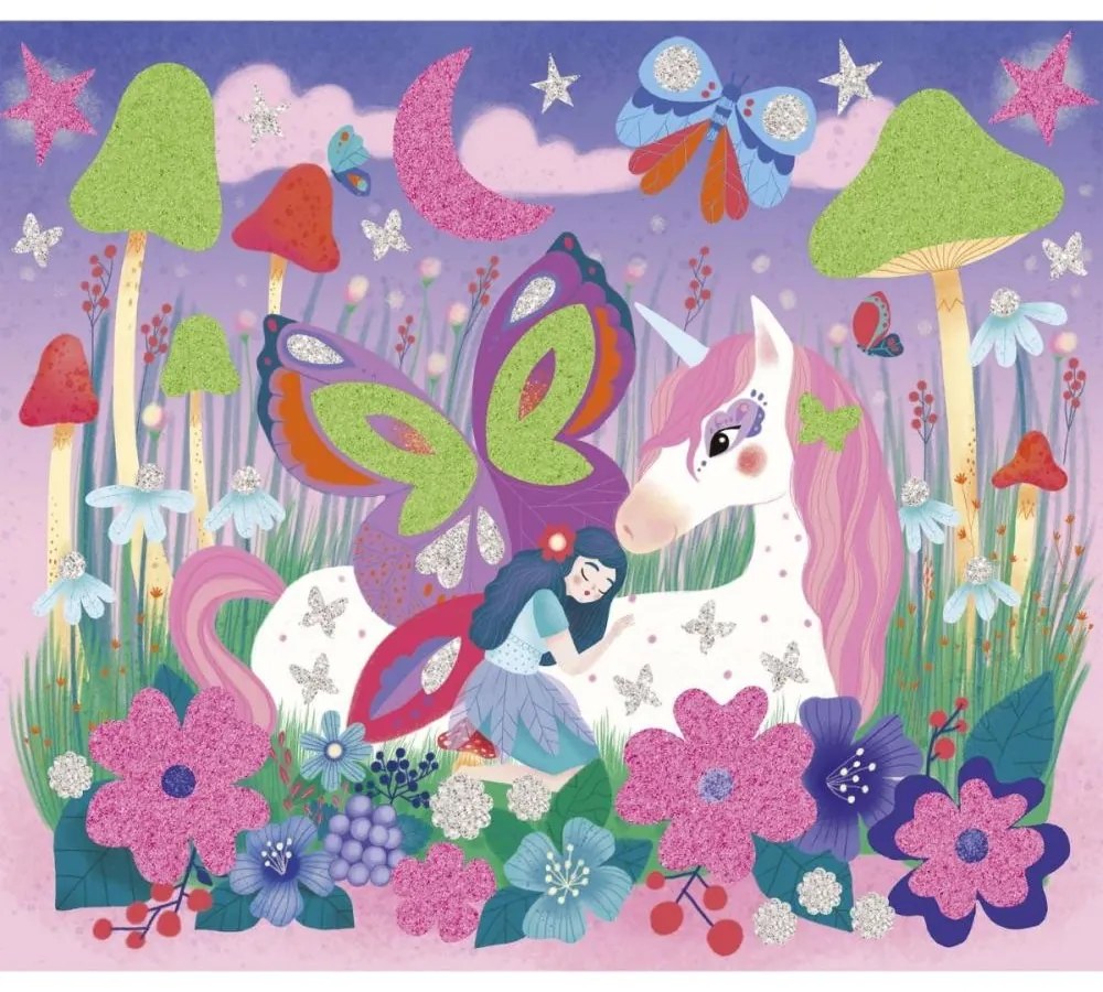 Kreatívna súprava Magic Fairies - samolepky a fosforeskujúci piesok