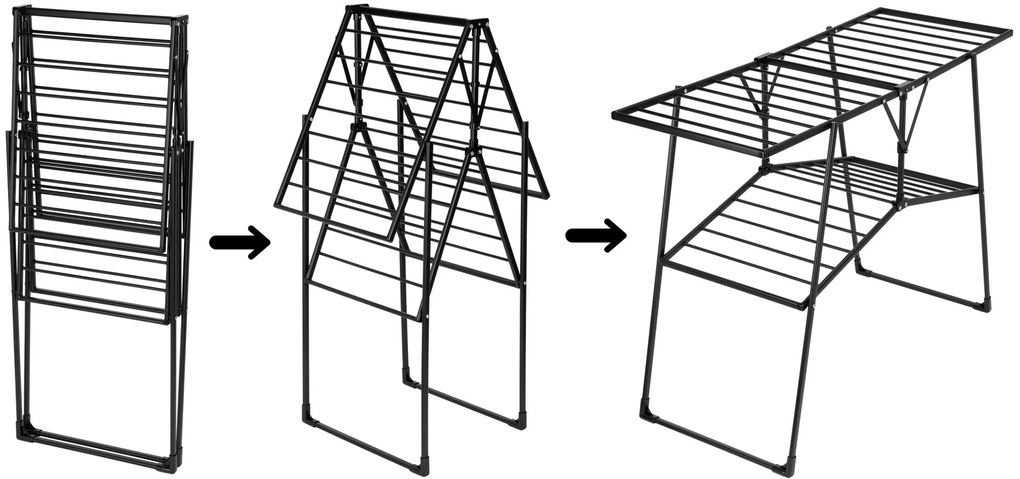 Sušiak na bielizeň SUZANA čierny