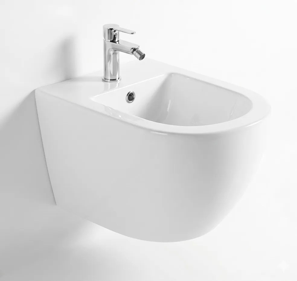 Erga Lily, závesný bidet 490x360x320 mm, biela lesklá, ERG-V03-LILY-BD-WH
