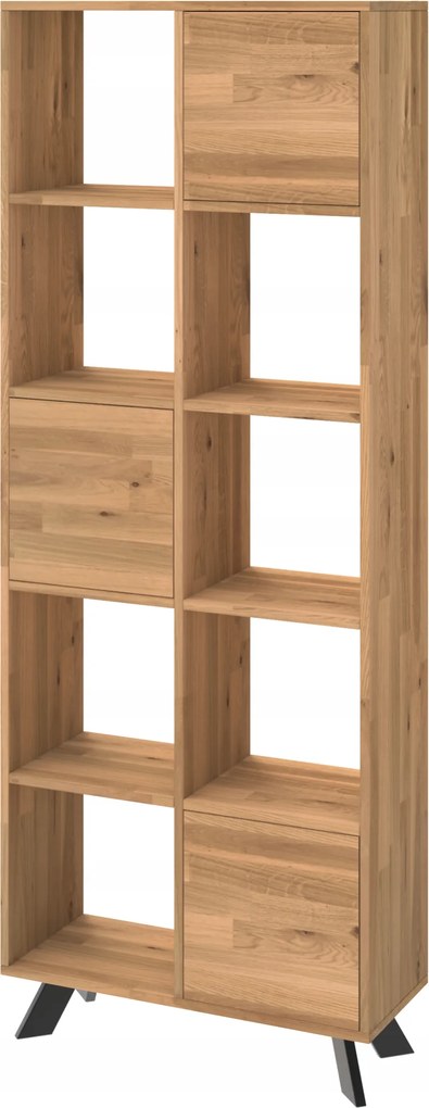 Regál dubový Toledo Box s dvierkami 193x74x30