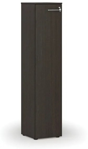 Úzka kancelárska skriňa PRIMO WOOD, 1781 x 400 x 420 mm, wenge