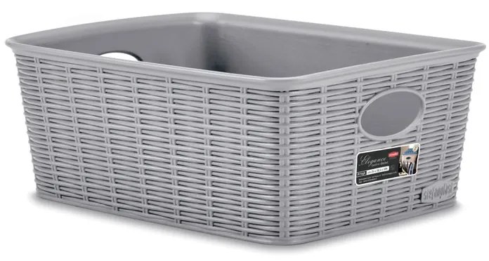 STEFANPLAST Úložný kôš Elegance M High, sivý