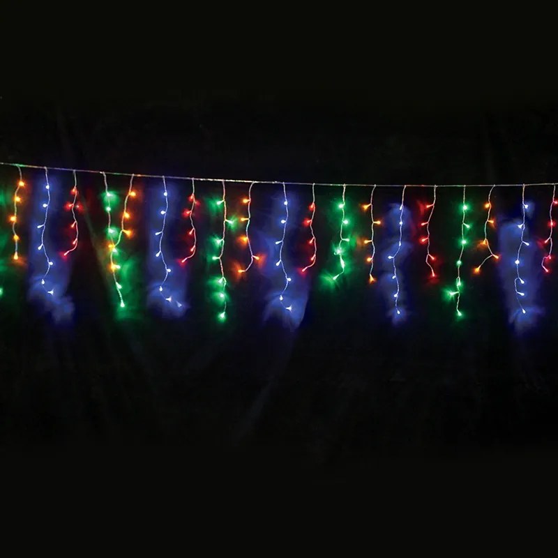 ACA Lighting LED vianočné svetelný záves, 3x0,6m, RGB farba svetla, IP44, 144 LED, 8 funkciou