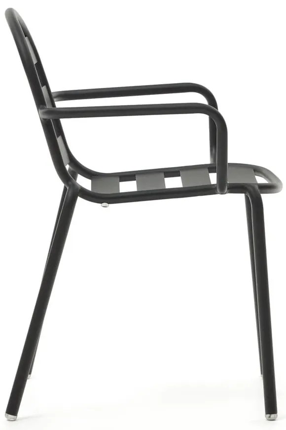 Tmavosivé kovové záhradné stoličky v súprave 4 ks Joncols – Kave Home