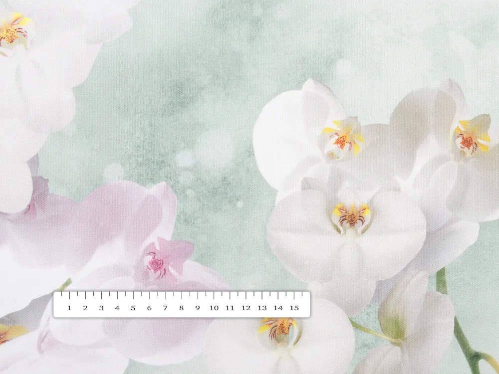Biante Dekoračný oválny obrus PM-019 Orchidey na svetlo zelenom 140x200 cm