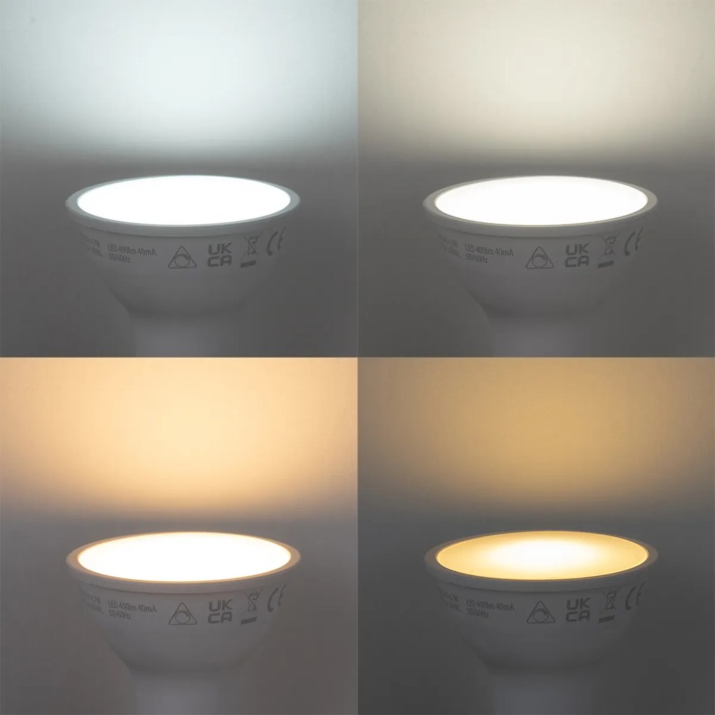 Sada inteligentných stmievateľných LED žiaroviek GU10 4,7W 400 lm 2700K-6500K vrátane Zigbee Smart Hub
