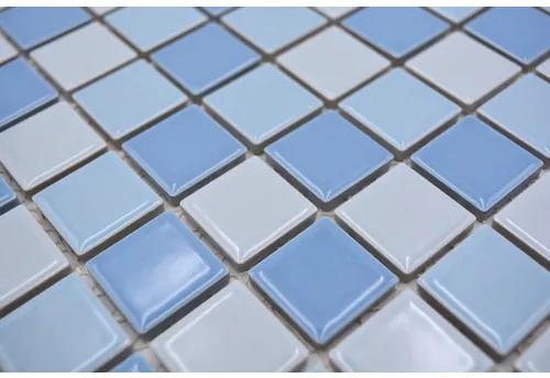 Keramická mozaika BM 200 modrá mix 30,2 x 33 cm