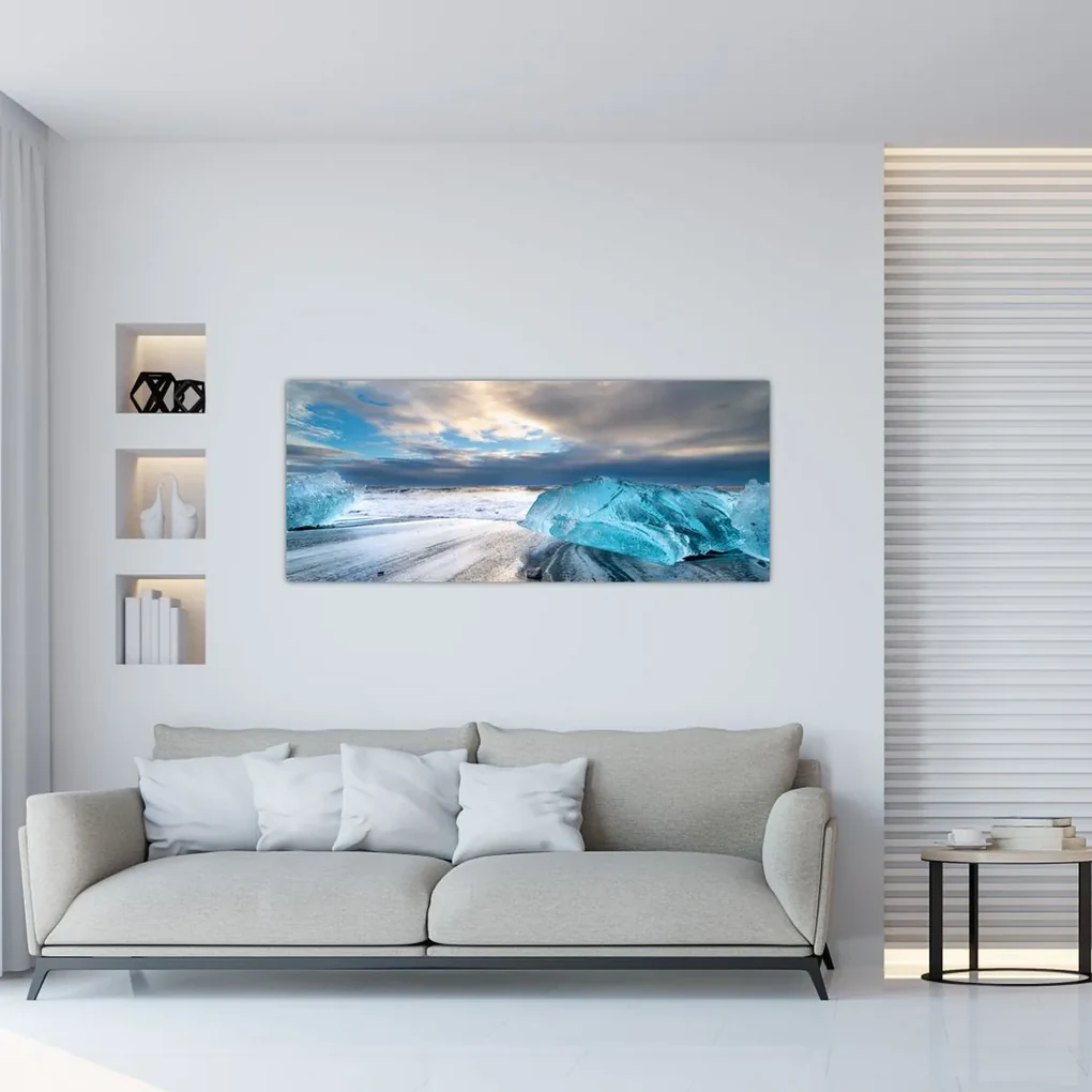 Obraz - Diamantová pláž (120x50 cm)
