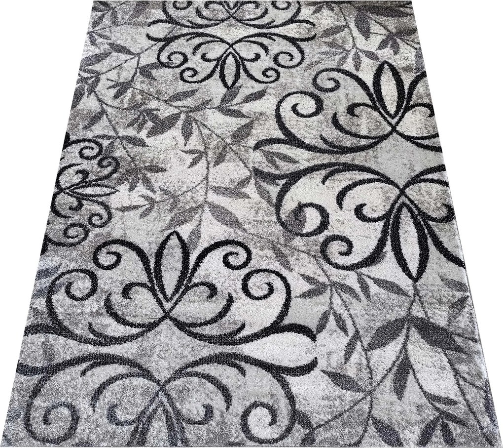 DY Sivý moderný koberec s ornamentami Panamero 21 Rozmer: 60x100 cm