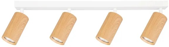 Brilagi - Bodové svietidlo SELE 4xGU10/30W/230V biela/dekor duba