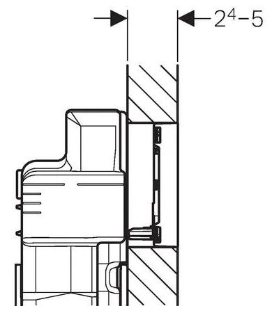 GEBERIT Sigma60 ovládacie tlačítko dvojčinné, zalícované, brúsený chróm, 115.640.GH.1