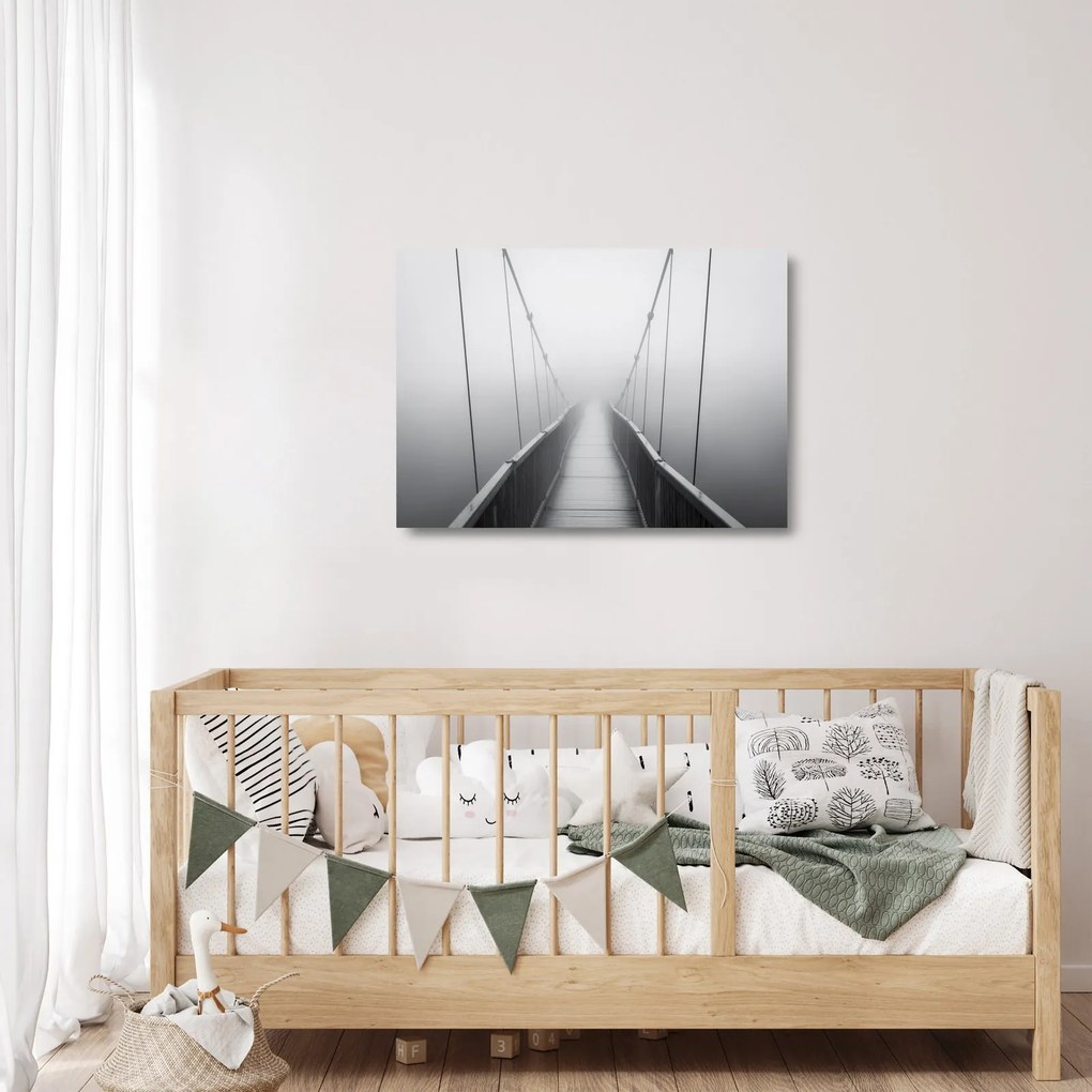 Sklenený obraz - Most do neznáma (70x50 cm)