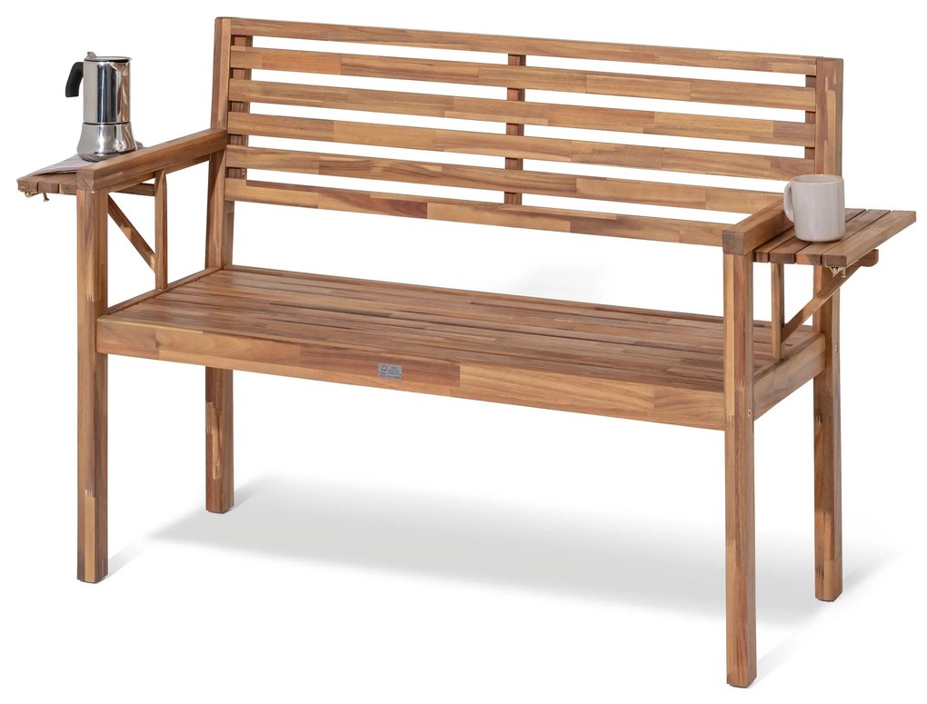 Záhradná lavička »Lenja« s výklopnými opierkami na ruky