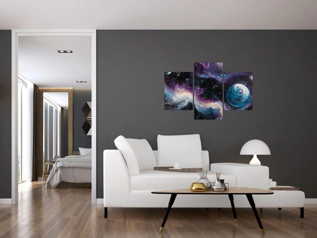 Obraz - Maľovaný vesmír (90x60 cm)