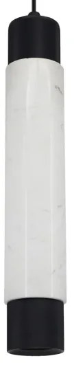 Luster na lanku MARBLE WHITE/BLACK 1xGU10/8W/230V