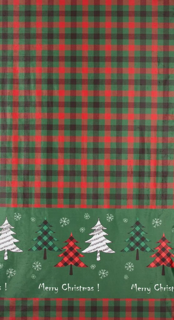 VIANOČNÝ ZATEMŇOVACÍ ZÁVES NA KRÚŽKOCH FELIKS 140X250 CM VZOROVANÁ