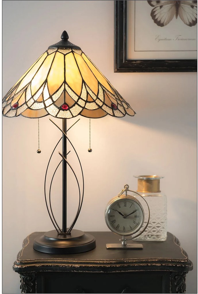 Stolná lampa Tiffany Peaceful - 40*60 cm 2x E27/60W