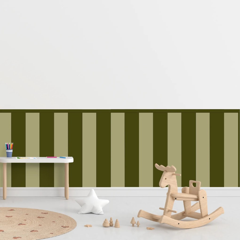 PIPPER. Textilná samolepiaca tapeta - Obdĺžnik - Khaki farba Farba: Kombinácia, Veľkosť: 80 cm