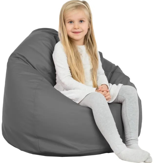 Sedací vak SAKO sivý ekokoža