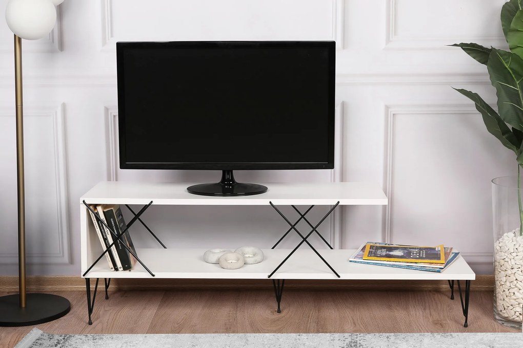 TV stolík/skrinka Stret (biela). Vlastná spoľahlivá doprava až k Vám domov. 1067123